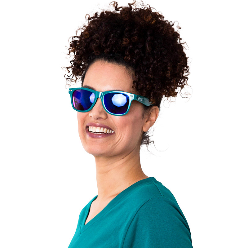 Sunglasses green with mirror glasses