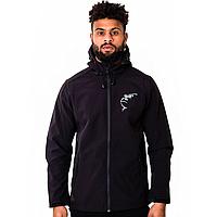 Softshell Jas zwart met Gorilla Outline - Mannen